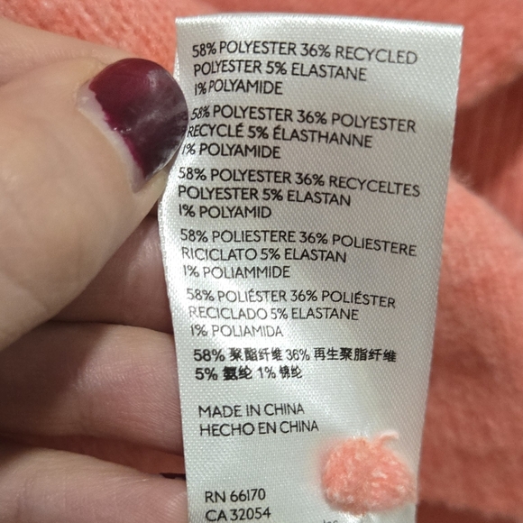 Anthropologie• Oversized Coral V-Neck Sweater. Sz XS - Picture 7 of 7